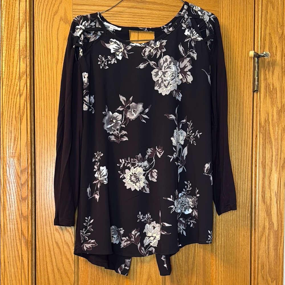 Floral Black Women's Top